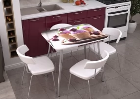 Кухонный стол с фотопечатью МДФ с фотопечатью, Десерт