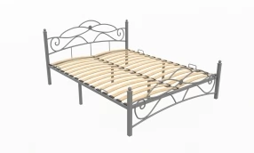 Кровать Грация Металл, 160х190 мм, Серый муар, Серый муар, 1630