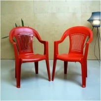 Садовые пластиковые кресла Венеция, Красный, 2 шт