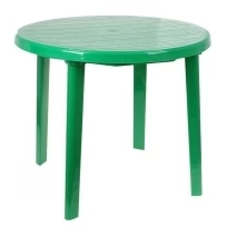 Стол круглый, размер 90x90x75 см, цвет зелёный